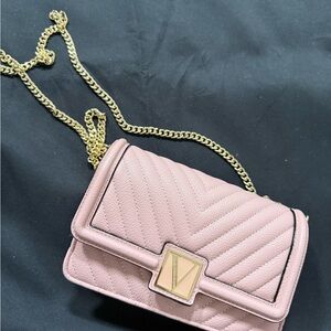 PINK Victoria's Secret Quilted Crossbody Bag with Gold Chain